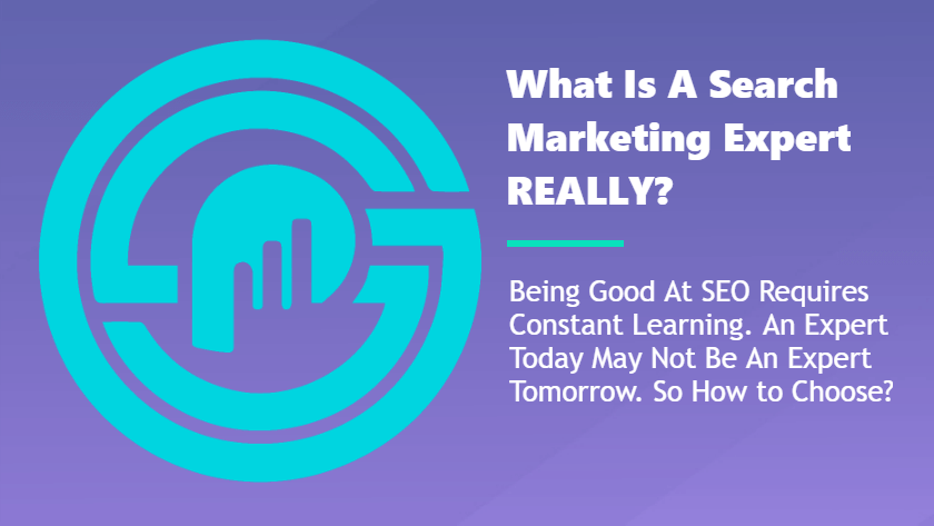 What Is a Search Engine Optimization Expert? | Being Good At SEO Requires Constant Learning. An Expert Today May Not Be An Expert Tomorrow. So How to Choose?